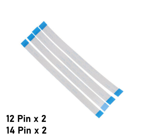 Set of 4 (x2 of each) - Flex Ribbon Cables for PS4 Controller (12 & 14 Pin)